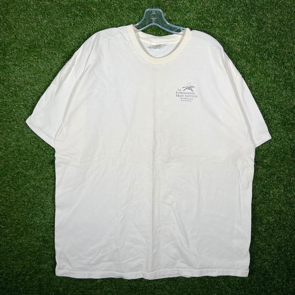 Vintage Hanes Beefy-T Rocky‎ XIII Montana 2003 Graphic T-Shirt Mens 2XL Cream